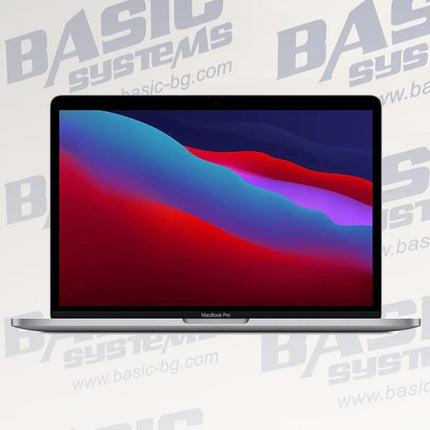 Laptop Apple MacBook Pro 13.3-Inch A2338 Laptop vtora upotreba  M1 - 8 cores with colorful display on a Basic Systems branded background