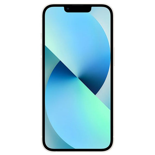 Apple iPhone 13 mini Starlight Smartfon vtora upotreba 128GB s garantsiawith a gradient blue and green back on a white background