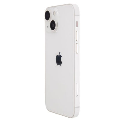 White Apple iPhone 13 mini Starlight Smartfon vtora upotreba 128GB s garantsia with Apple logo on a white background