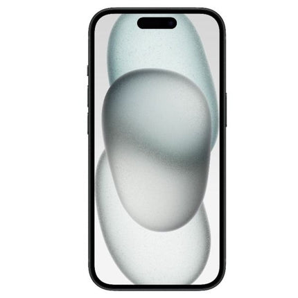 Apple iPhone 15 Black Smartfon vtora upotreba, 128GB s garantsia case with abstract design on a white background