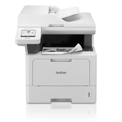Brother DCP-L5510DW - Професионално мултифункционално лазерно устройство, монохромен печат - копиране, автоматично двустранно принтиране и цветно сканиране. Гигабитова, безжична 2.4GHz и 5GHz WiFi мрежа. Гаранция - 24 месеца.