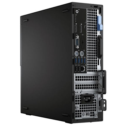 Black computer tower with visible ports on a white background
DELL Precision 3420 SFF Rabotna stantsia vtora upotreba