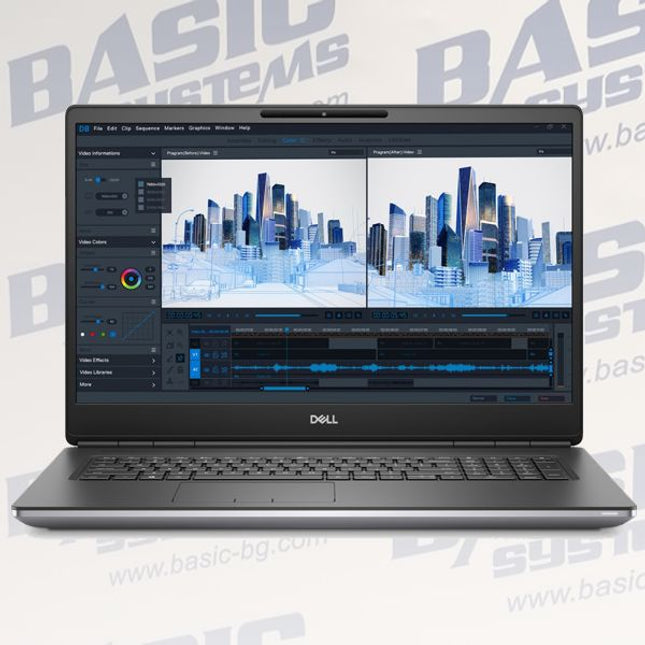 Laptop displaying a video editing software interface on a light gray background with 'Basic' branding.
DELL Precision 7760 laptop vtora upotreba - CPU i7 11850H, 64GB RAM DDR4