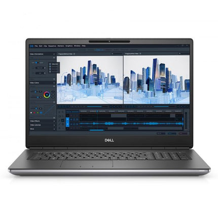 Laptop displaying video editing software with a cityscape on the screen
DELL Precision 7760 laptop vtora upotreba - CPU i7 11850H, 64GB RAM DDR4