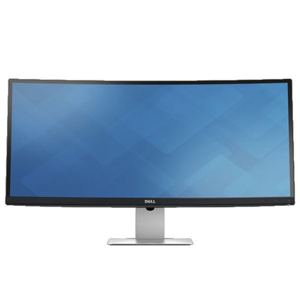 A Dell curved computer monitor with a slim black bezel and a silver stand, shown against a plain white background.
DELL U3415W Curved ULTRASHARP Ultra-Wide Quad HD, HDMI,  Monitor vtora upotreba