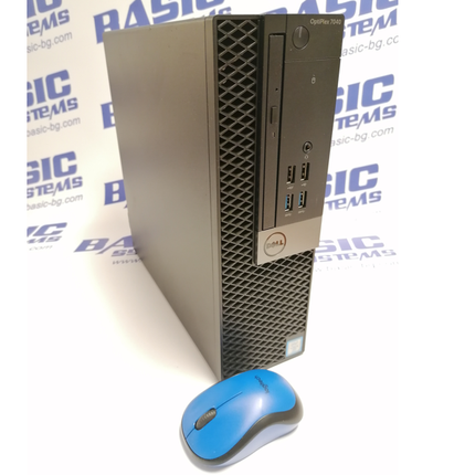 Computer tower with a blue and gray mouse on a white background with 'Basic Systems' branding.
Kompyutar vtora upotreba DELL OptiPlex 7040 SFF - CPU i7-6700