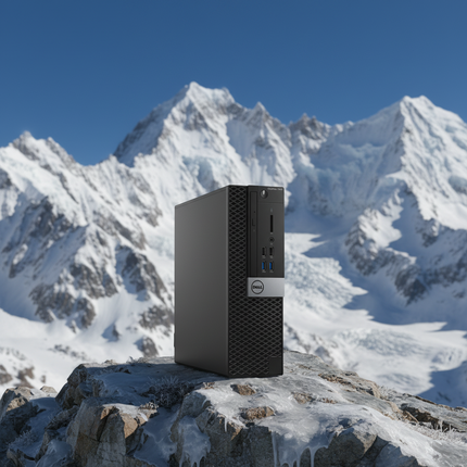 Computer tower on a rocky outcrop with snow-capped mountains in the background
Kompyutar vtora upotreba DELL OptiPlex 7040 SFF - CPU i7-6700