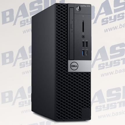 Dell computer tower on a white background with 'BASYSYSTEMS' branding.
Kompyutar vtora upotreba DELL OptiPlex 7070 SFF - CPU i7-9700,