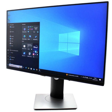 A modern computer monitor with a wide, curved screen, black stand, and silver base, displaying the Windows desktop on a white background.
24" Monitor vtora upotreba Dell Monitor P2422H Frameless 