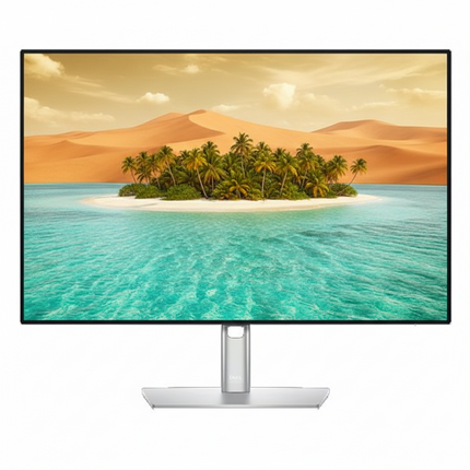 Monitor displaying a tropical island scene with palm trees and blue water
24" Monitor vtora upotreba Dell UltraSharp U2421E, WUXGA, IPS, USB-C 3.2 Gen 1, HDMI, DisplayPort