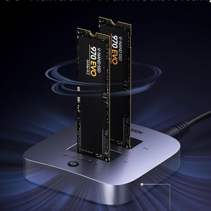 Докинг станция UGREEN 20Gbps Hard Drive, NVMe за два диска и офлайн клониране