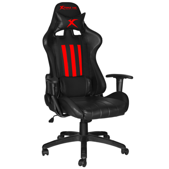 Black gaming chair with red accents on a white background
Geyming kreslo Xtrike ME - GC-905 BK