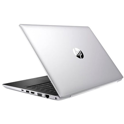 Silver HP laptop on a white background