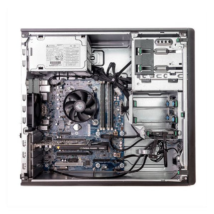 Open computer case showing internal components on a white background
HP Z230 Tower Rabotna stantsia vtora raka
