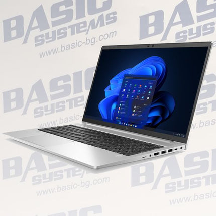 Laptop with a blue abstract design on the screen against a light gray background with 'Basic Systems' branding.
HP EliteBook 650 G8 Laptop vtora upotreba - CPU i5 1145G7