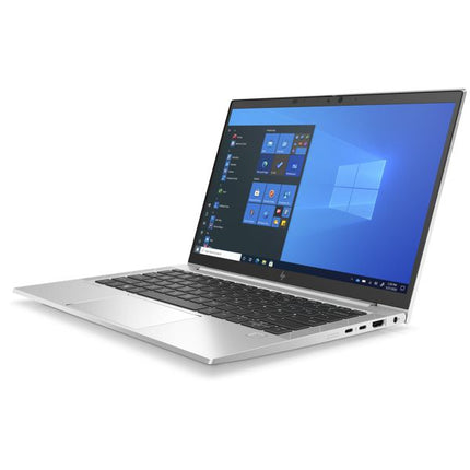 A silver HP laptop with a black keyboard and screen, shown open on a clean white background. The screen displays the Windows operating system.
HP EliteBook 830 G8 Laptop vtora upotreba