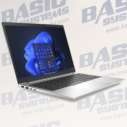 Laptop with a blue screen on a light gray background with 'BASYC SYSTEMS' branding.
HP EliteBook 840 G10 Laptop vtora upotreba - I5 1345U, 16GB RAM DDR5, 