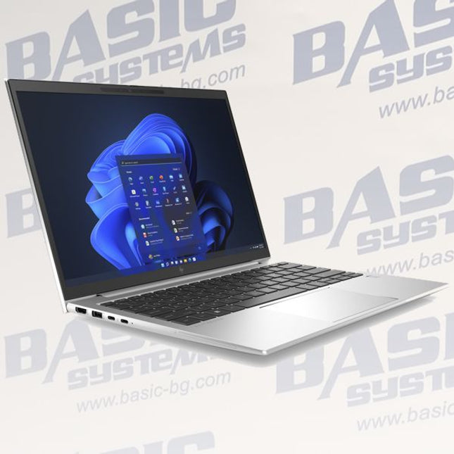 Laptop with a blue screen on a light gray background with 'BASYC SYSTEMS' branding.
HP EliteBook 840 G10 Laptop vtora upotreba - I5 1345U, 16GB RAM DDR5, 