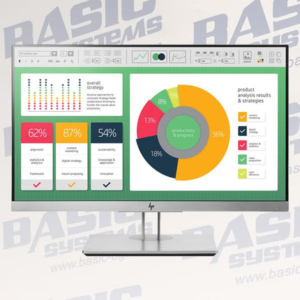 HP EliteDisplay E223 монитор втора употреба 23" - (1920 x 1080, IPS - матрица, DisplayPort, VGA, HDMI)