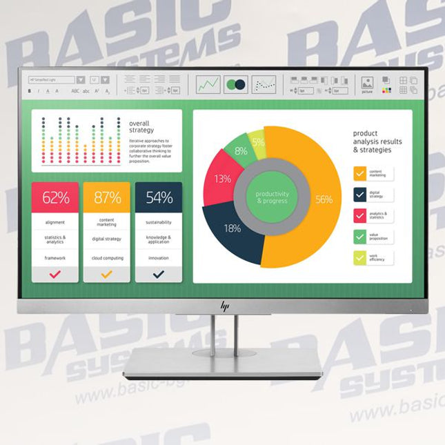 HP EliteDisplay E223 монитор втора употреба 23" - (1920 x 1080, IPS - матрица, DisplayPort, VGA, HDMI)