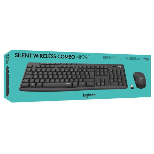 Kлавиатура + Mишка LOGITECH MK295 SILENT, WIRELESS (24 месеца гаранция)