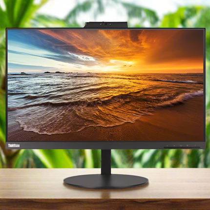 24" Lenovo ThinkVision T24v-10 Монитор втора употреба - (1920 x 1080; IPS - матрица; DisplayPort, VGA, HDMI, USB 3.0, Камера)