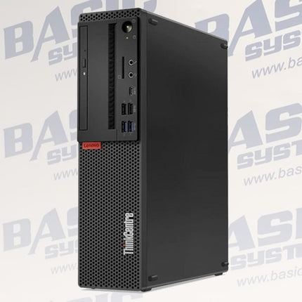 Black Lenovo desktop computer tower on a light gray background with 'BASIS' branding.
Lenovo ThinkCentre M720s SFF Kompyutar vtora upotreba