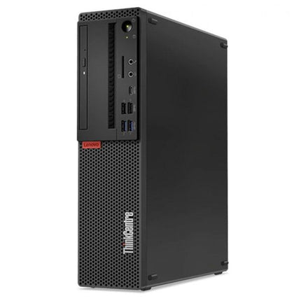 Black Lenovo desktop computer tower on a white background
Lenovo ThinkCentre M720s SFF Kompyutar vtora upotreba