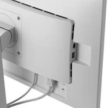 Close-up of a white computer monitor showing the rear mounting bracket, power cable, and side ports against a white background.
Monitor vtora upotreba Fujitsu P24-9T 