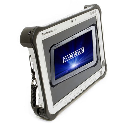 Panasonic Toughpad tablet on a white background
