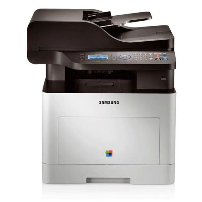Цветно мултифункционално устройство втора употреба - Samsung CLX-6260FW. Нови тонер касети: ДА  Резолюция: 600x600 dpi  Скорост на печат: 24 страници/минута цветно, 24 страници/минута черно-бяло  Първа страница: след 17 секунди  Резолюция на сканиране: 1200 x 1200 dpi оптично (4800 x 4800 dpi с интерполация)  FAX: 33,600 Kbps,  300 x 300 dpi (черно-бяло), 200 x 200 dpi (Цветно), 8МВ памет  Капацитет тава за хартия: 100 листа  Портове: USB 2.0, LAN 10/100/1000Mbit, IEEE 802. b/g/n Wireless Network, SD Card