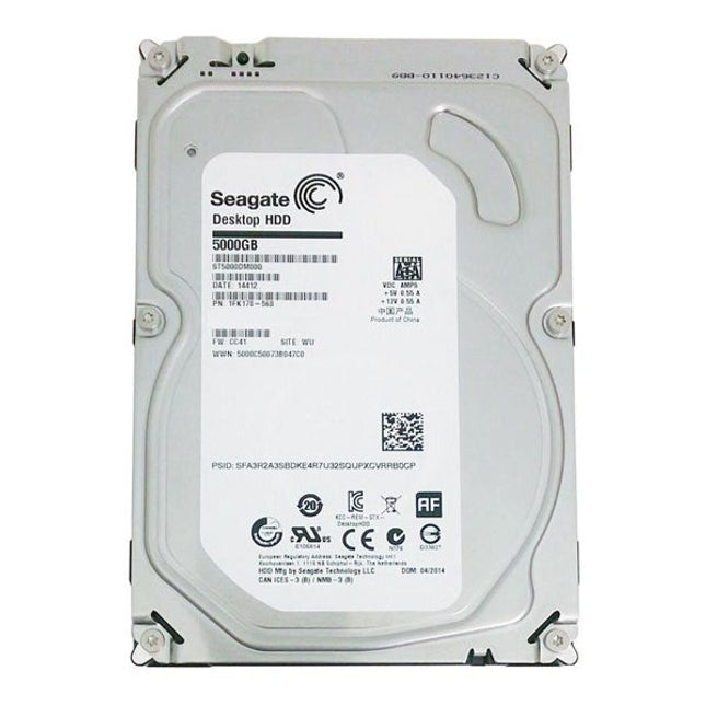 Seagate Barracuda ST5000DM000 5TB Твърд диск 3.5 втора употреба, SATA, 5900rpm, 128MB