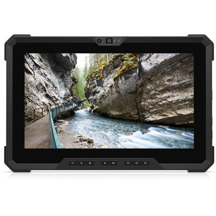 Rugged tablet displaying a scenic view of a river and rocky cliffs on a white background
Tablet vtora upotreba DELL Rugged Extreme 7220 