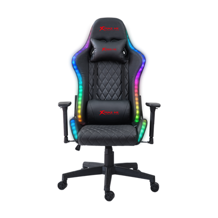 Gaming chair with RGB lighting on a white background
Geyming kreslo XtrikeMe GAMING GC907