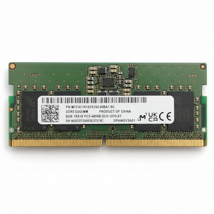 Computer memory module on a white background
micron_ddr5_sodim_8gb