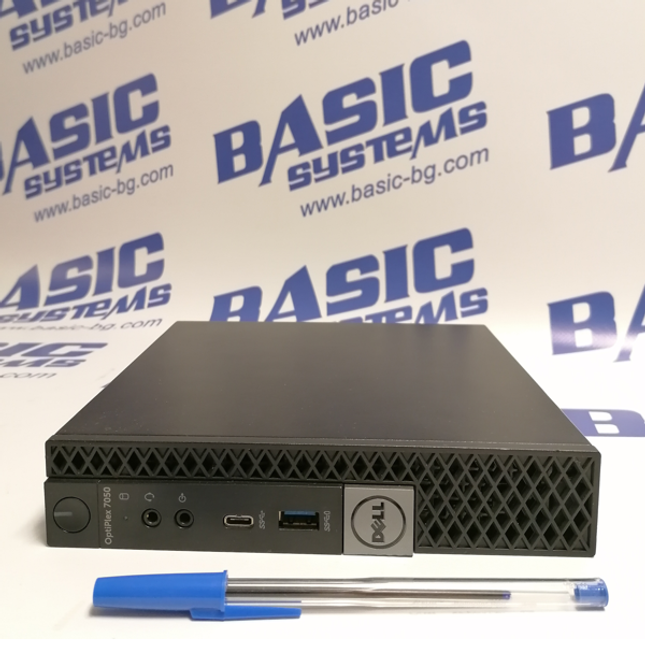 Компютър втора ръка DELL OptiPlex 7050 във вариант Micro кутия с i5-7500 3,40GHz процесор, оперативна памет DDR4 и SSD.