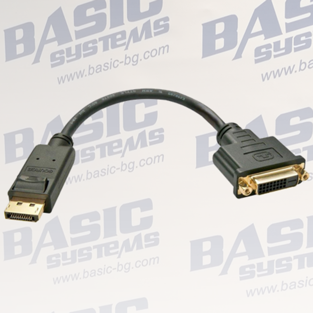Кабел за монитор DisplayPort DVI Adapter Cable - 0.2m