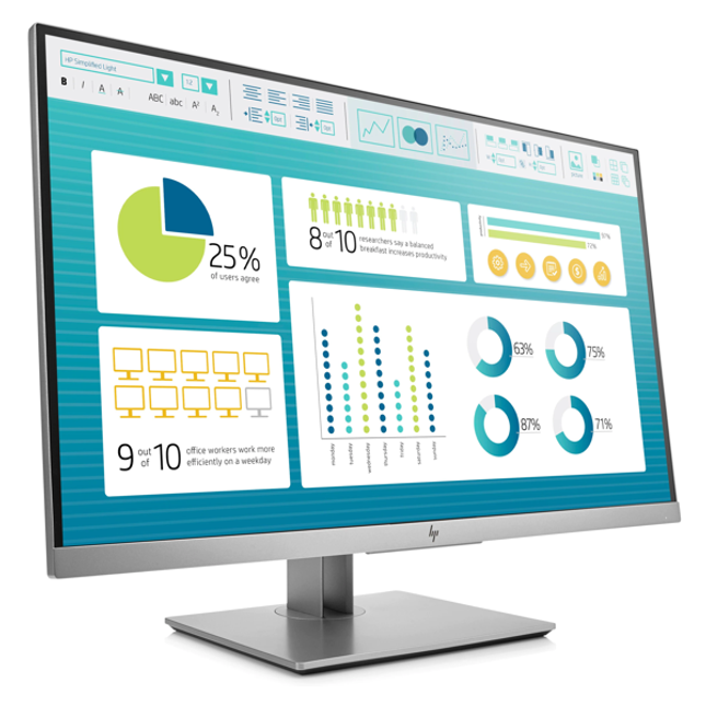 HP EliteDisplay E273 - 27" Монитор втора употреба - (1920 x 1080, IPS - матрица, VGA, DisplayPort, HDMI, USB 3.0)