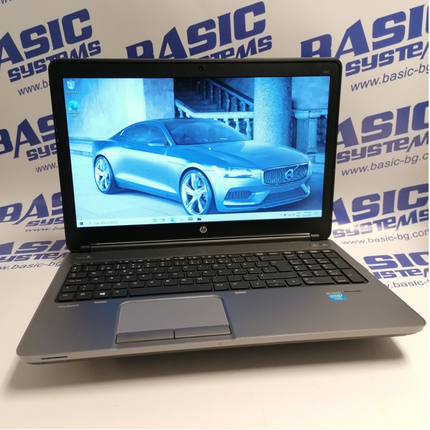 Лаптоп втора употреба HP ProBook 650 G1 - CPU i5-4300М, 4GB RAM, 128GB SSD, HD Graphics 4600. Поглед фронтално при отворен дисплей.