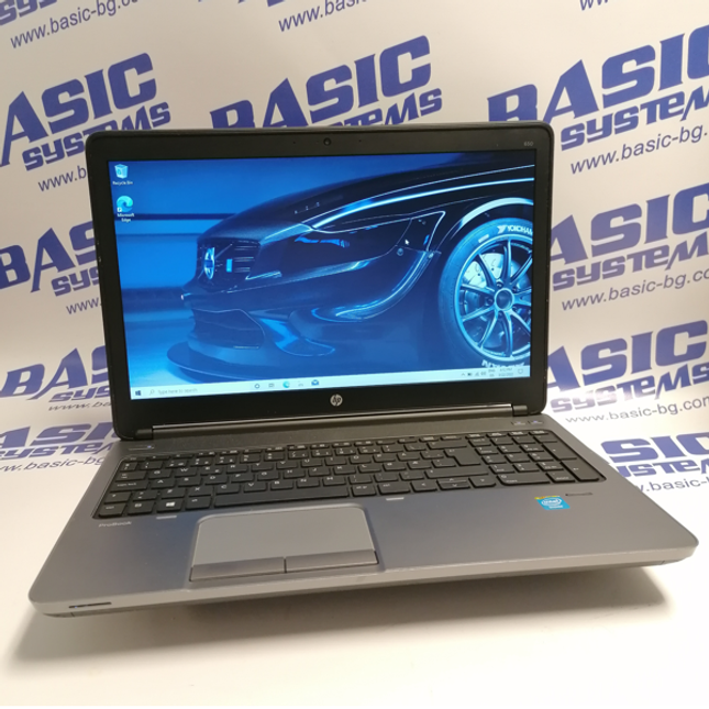 Лаптоп втора употреба HP ProBook 650 G1 - CPU i5-4300М, 4GB RAM, 128GB SSD, HD Graphics 4600. Поглед фронтално при отворен дисплей.