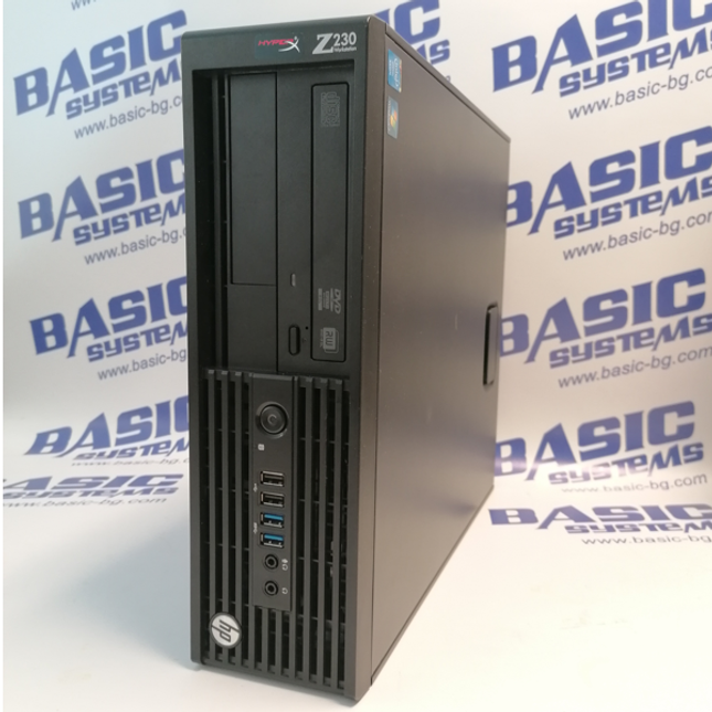SFF Workstations second hand HP Z230 SFF - CPU Xeon E3-1245 v3, 8GB RAM, 500GB HDD front view.