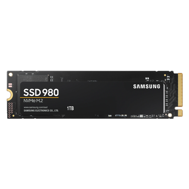 Памет Solid State Drive PCle 3.0 NVMe Samsung 980 - 1000GB, Капацитет: 1000GB Памет за съхранение: Samsung V-NAND 3-bit MLC Размер: 80.15 x 22.15 x 2.38 (мм) Интерфейс: PCIe Gen 3.0 x4, NVMe 1.4 Скорост на четене: до 3500 МB/sec. Скорост на запис: 3000 МB/sec. Гаранция: 5-годишна ограничена гаранция или 400 TBW