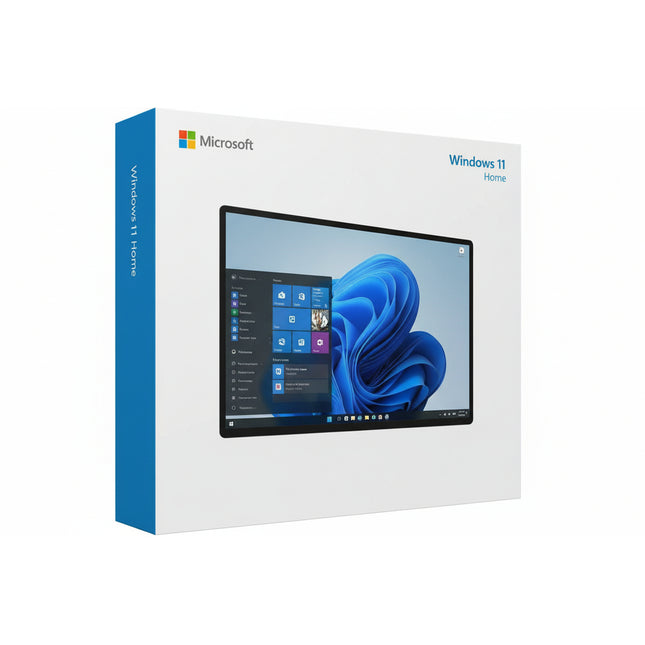 Box packaging of Microsoft Windows 11 HOME operating system.