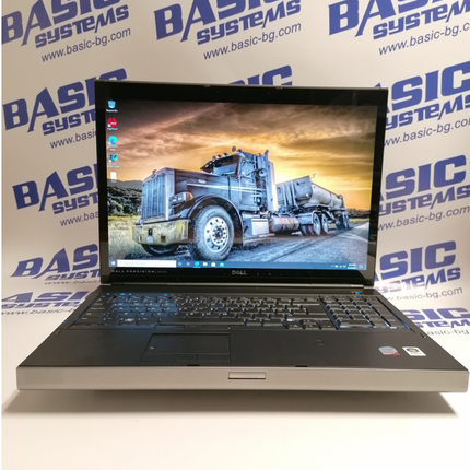 Лаптоп втора употреба DELL Precision M6400 - CPU P8400 – 2.26 GHz, 4GB RAM, 80GB, Quadro FX 2700M (1920x1200). Поглед фронтално при отворен дисплей.