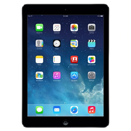 Модел: Apple iPad Air A 1475  OS: iOS 7, upgradable to iPadOS 12.5.6 Процесор: Dual-core 1.3 GHz Cyclone (ARM v8-based) Чипсет: Apple A7 (28 nm) РАМ памет: 1 GB RAM Памет: 64GB Слот за карта: не Видео ускорител: PowerVR G6430 (quad-core graphics) Размер на дисплея: 9.7 inches, 291.4 cm2 Технология на дисплея: IPS LCD, touchscreen