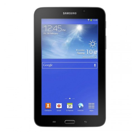 Модел: Samsung Galaxy Tab 3 Lite 7.0 (T113) Процесор: Quad-core 1.3 GHz Чипсет: Spreadtrum SC8830 РАМ памет: 1 GB RAM Памет: 8GB Слот за карта: microSDHC (dedicated slot) Видео ускорител: Mali-400MP Размер на дисплея: 7.0 inches, 137.9 cm2  Технология на дисплея: TFT, touchscreen